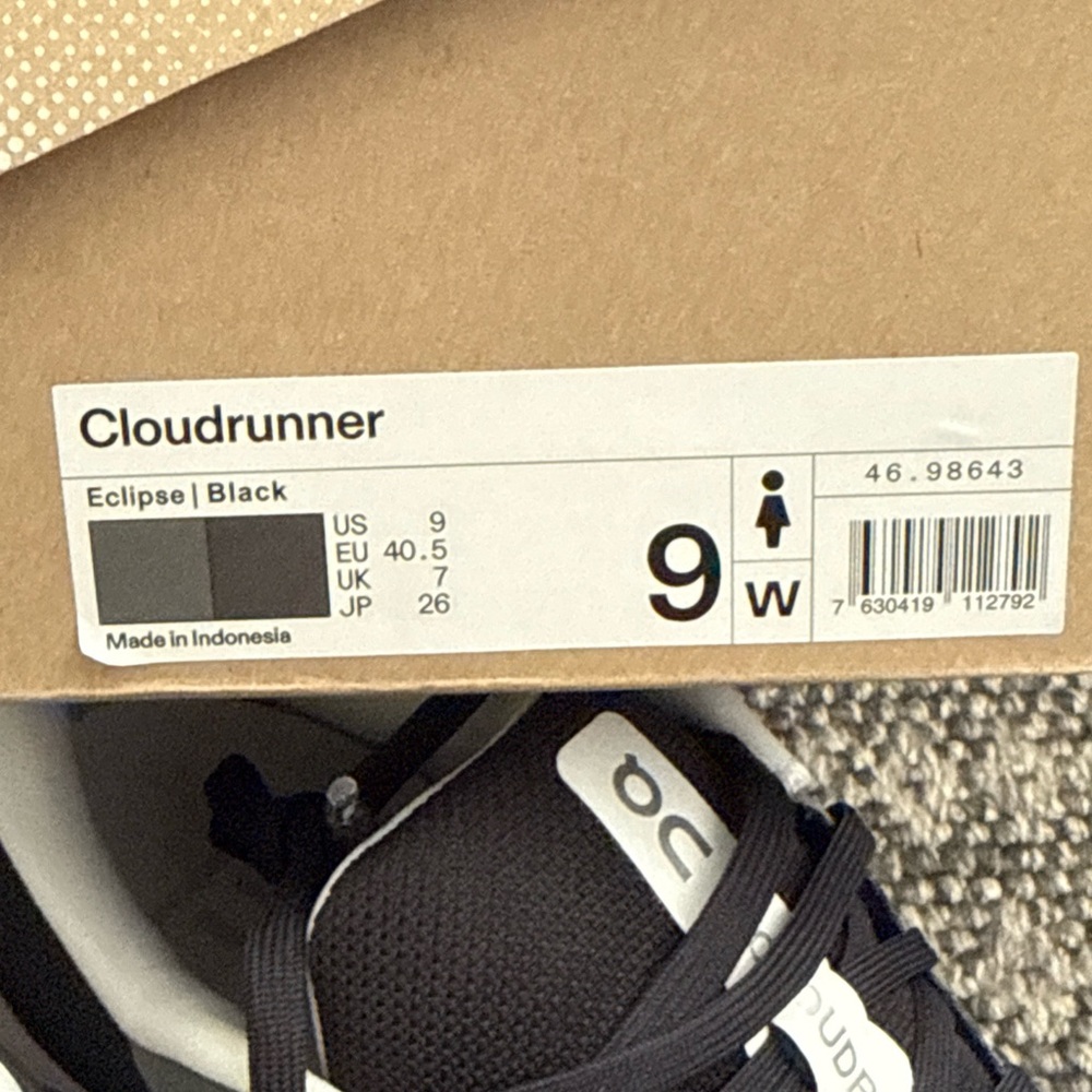 On Cloud Cloudrunner Running Shoes Grey Black Wom… - image 11
